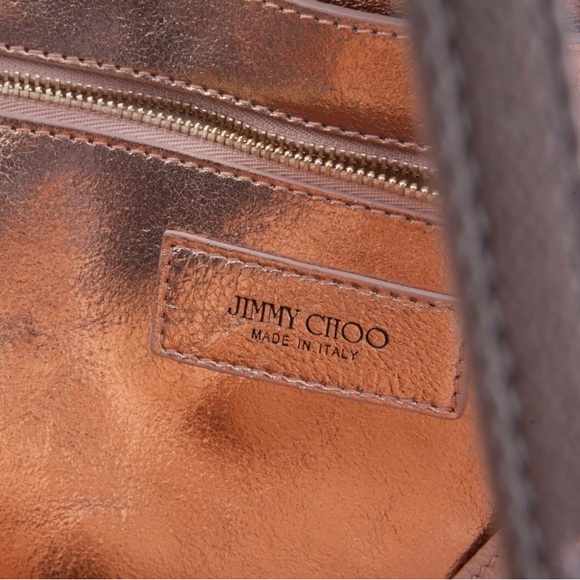 Jimmy Choo Blush Pink Calf Leather Shopper Tote Bag - Picture 4 of 6